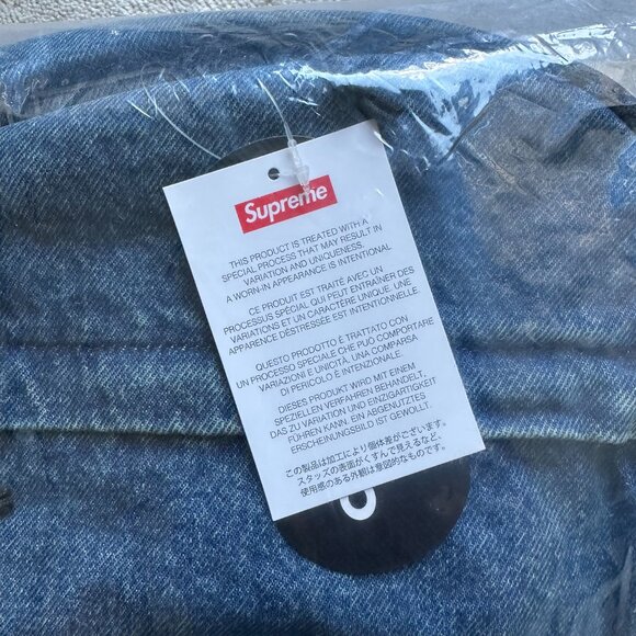 SOLD OUT authentic SUPREME FW25 ‘Washed Indigo’ DENIM BACKPACK OS - Picture 7 of 11